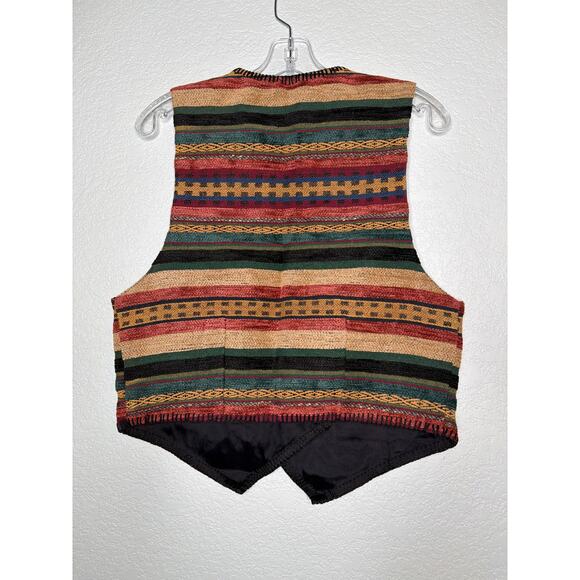Roughrider 3720 Southwestern Tapestry Vest Men’s M Western Concho Button - Picture 2 of 10